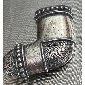 NewPro Silver-Tone Texture Brooch